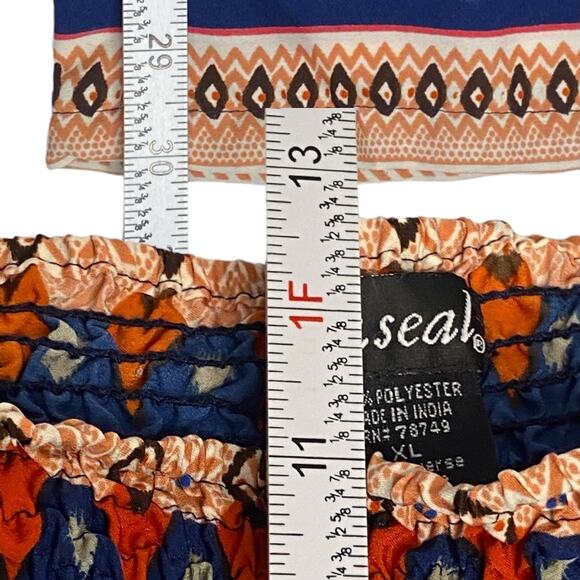 Wide-Leg Palazzo Pants XL Boho Festival Loungewear Casual Southwestern Bohemian - Picture 7 of 9